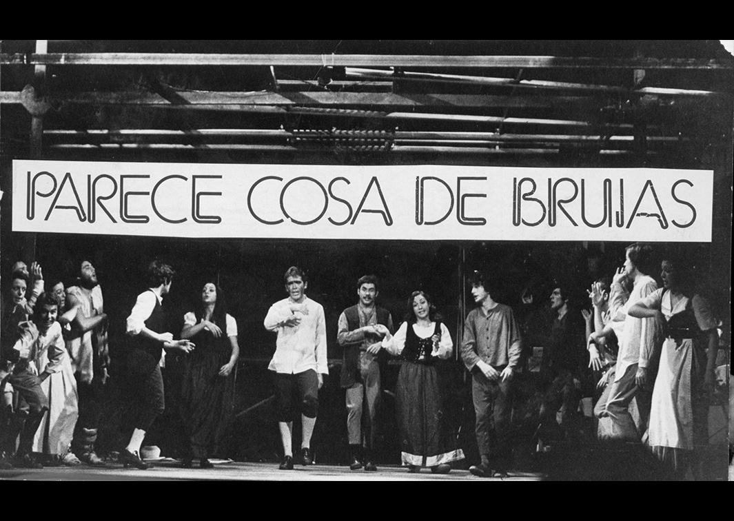Parece cosa de brujas, de Jerónimo López Mozo y Luis Matilla, por el TU de Murcia (1974). Procedencia: CDAEM.