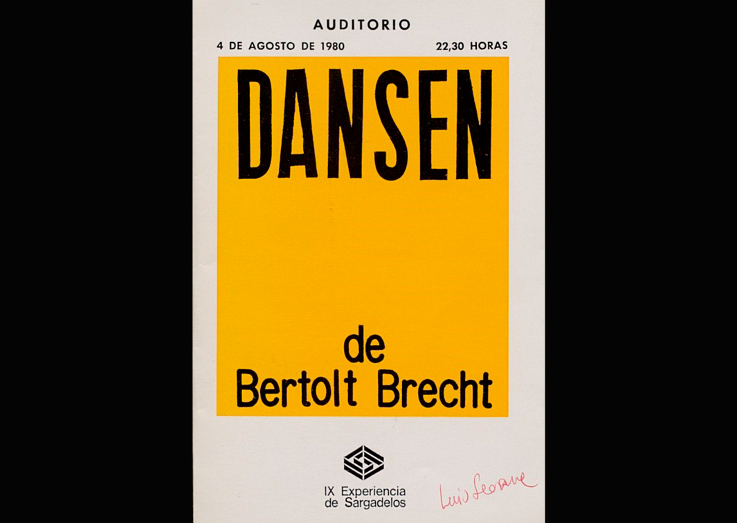 Dansen, de Bertolt Brecht (1980). Programa de mano. (Procedencia: CDAEM).