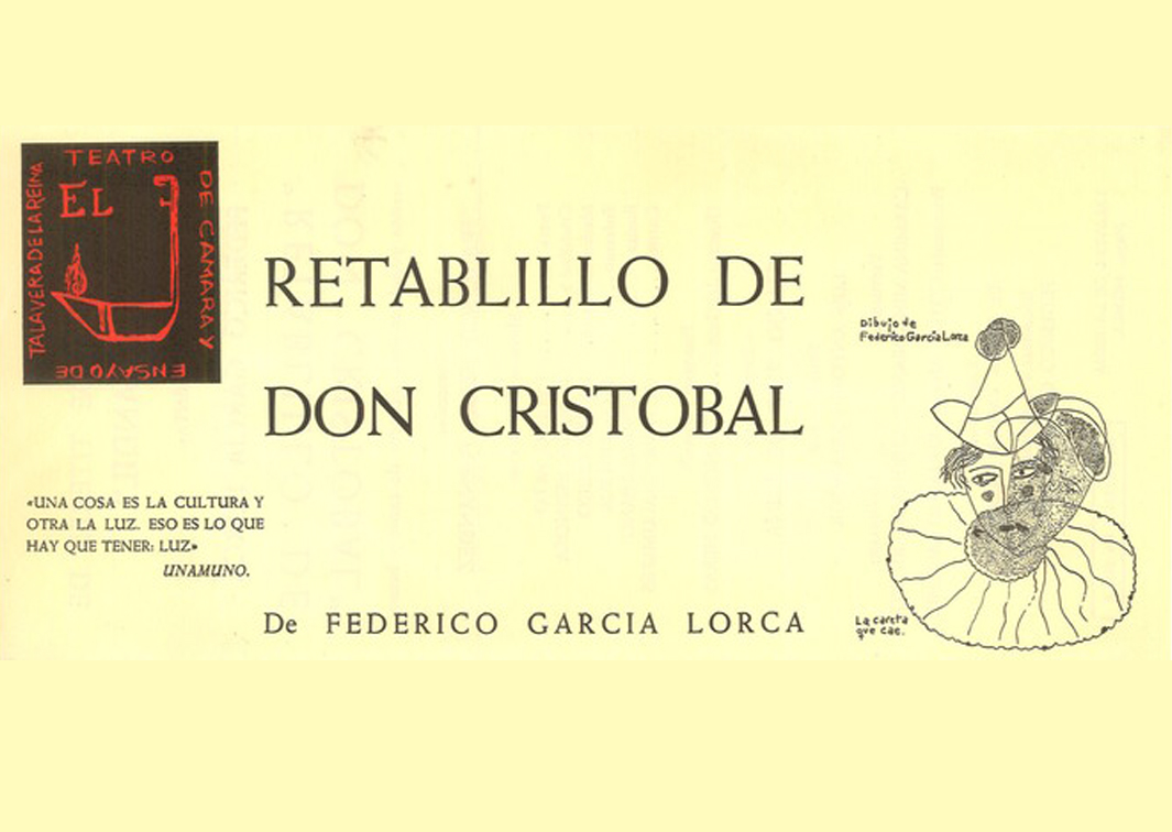 Retablillo de Don Cristóbal, de Federico García Lorca (1965). Programa de mano. Procedencia: CDAEM.