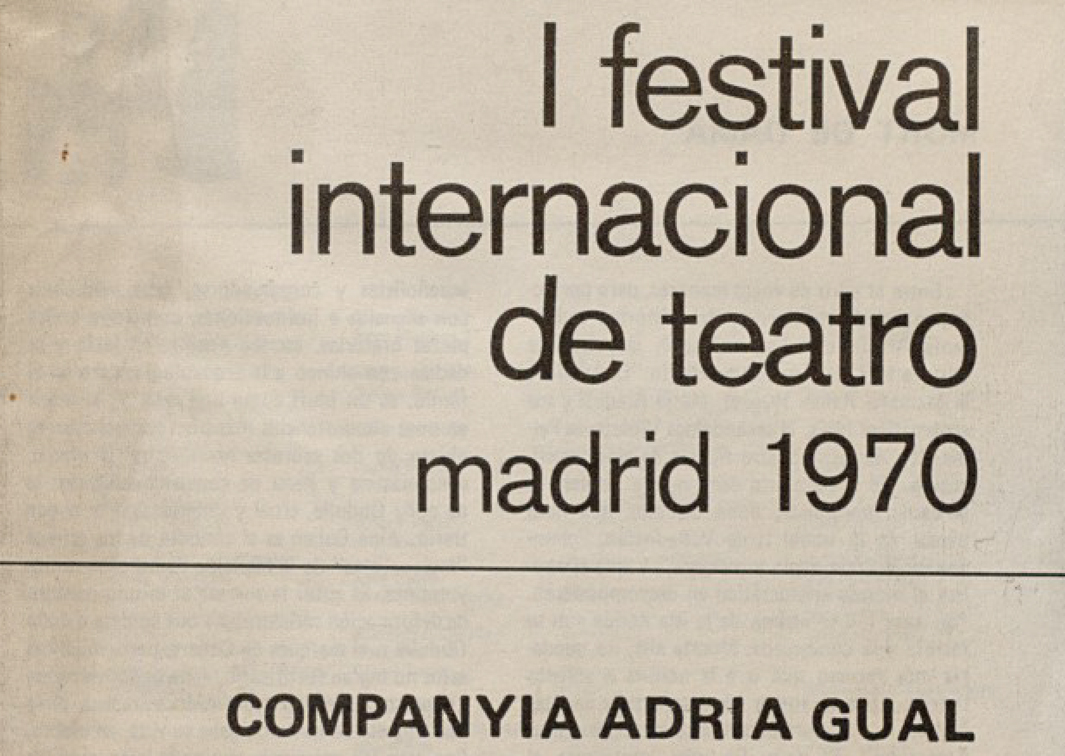 EADAG. Mort de dama, de Llorenç Villalonga (1970). Programa de mano de su representación en el Festival de Teatro de Madrid. Procedencia: CDAEM.