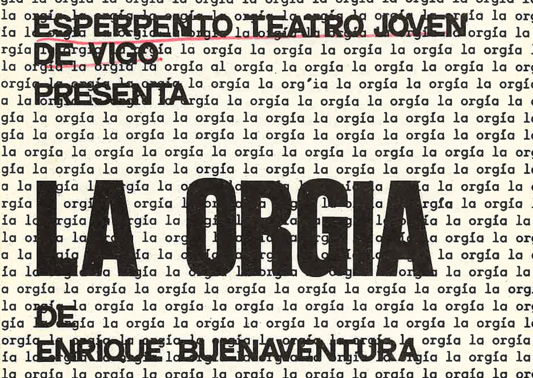 La orgía, de Enrique Buenaventura. ABC, 15-5-1975. Programa de mano. Procedencia: CDAEM.