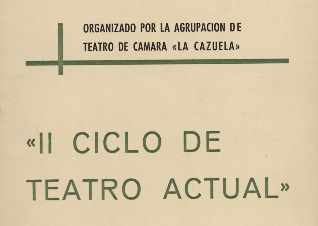 Programa de mano de Antígona (1968). Procedencia: CDAEM.