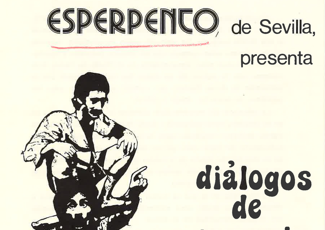 Programa de mano de Diálogos de Ruzante (1974). Procedencia: CDAEM.