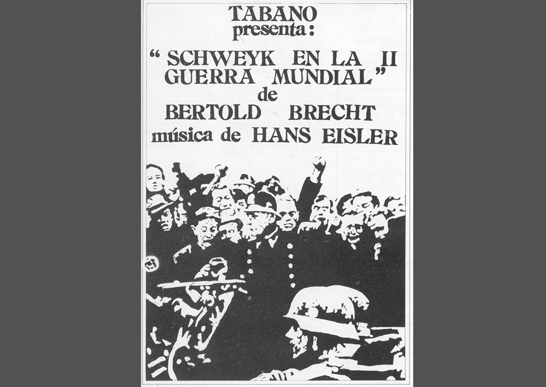 Tábano. Schweyk en la Segunda Guerra Mundial, de Bertolt Brecht (1977). Cartel. Procedencia: CDAEM.