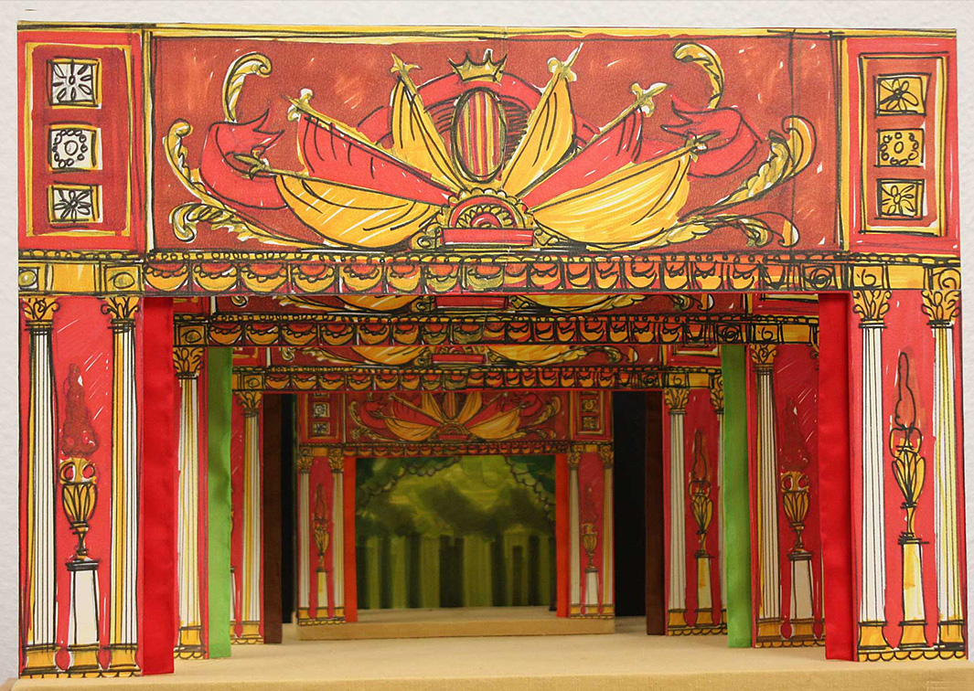 Teatre de l'Escorpí. Quiriquibú, de Joan Brossa (1976). Boceto escenográfico. Procedencia: MAE.