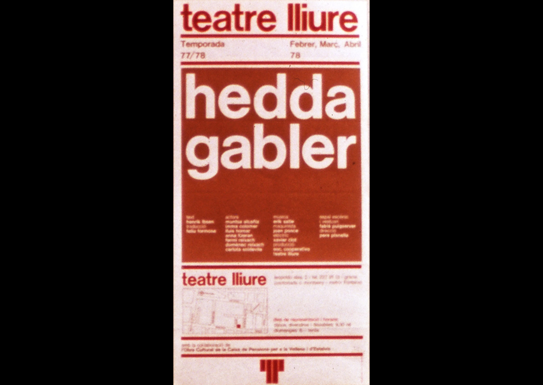 Teatre Lliure. Hedda Gabler (1978). Cartel. Procedencia: CDAEM.