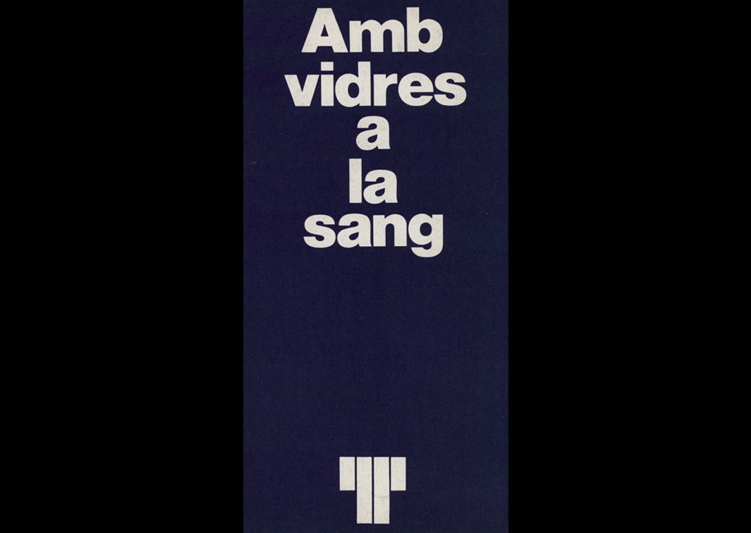 Teatre Lliure. Amb vidres a la sang (1978). Programa de mano. Procedencia: CDAEM.