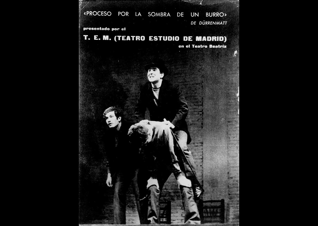 Teatro Experimental de Madrid. Proceso por la sombra de un burro, de F. Dürrenmatt. (1966).